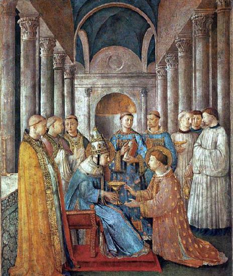 Fra Angelico St Sixtus Ordains St Lawrence Spain oil painting art